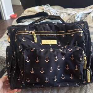 Ju-Ju-Be Black and Gold Anchor Backpack